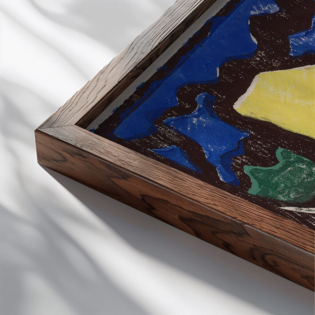 Composition 1914 Jacoba van Heemskerck close up dark wood mockup
