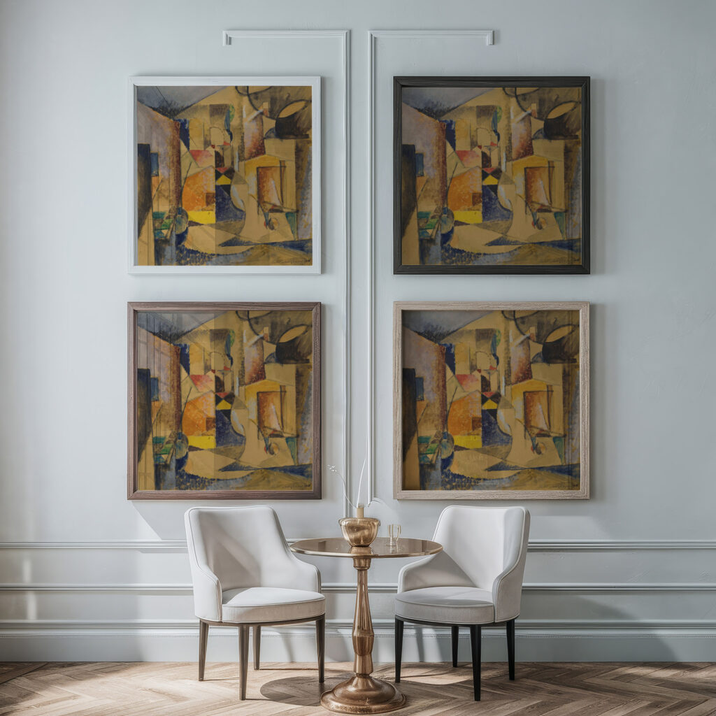 Composition 1915 Albert Gleizes framed posters mockup