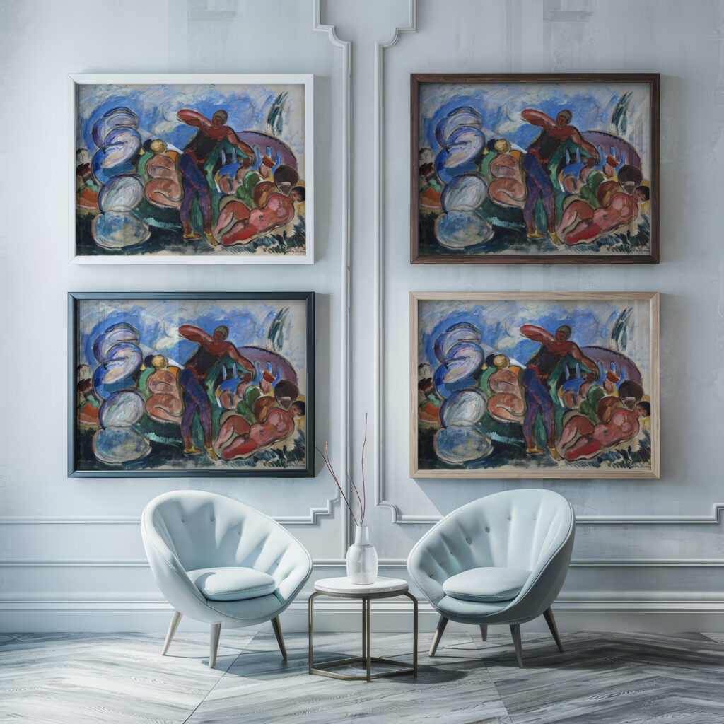 Composition 1916 J.A. Jerichau framed posters mockup