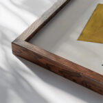 Composition 1917 Lyubov Popova close up dark wood mockup Composition 1917 Lyubov Popova close up dark wood mockup