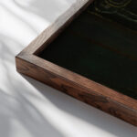 Composition 1919 Louis Marcoussis close up dark wood mockup