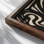 Composition 1921 Jacoba van Heemskerck close up dark wood mockup