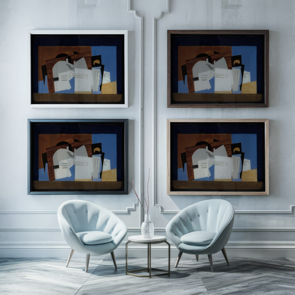 Composition 1921 Louis Marcoussis framed posters mockup