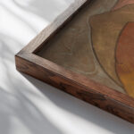 Composition 1921 Stanislaw Ignacy Witkiewicz close up dark wood mockup