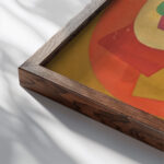 Composition 1922 Albert Gleizes close up dark wood mockup