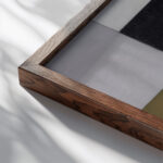 Composition 1923 1924 Theo van Doesburg close up dark wood mockup