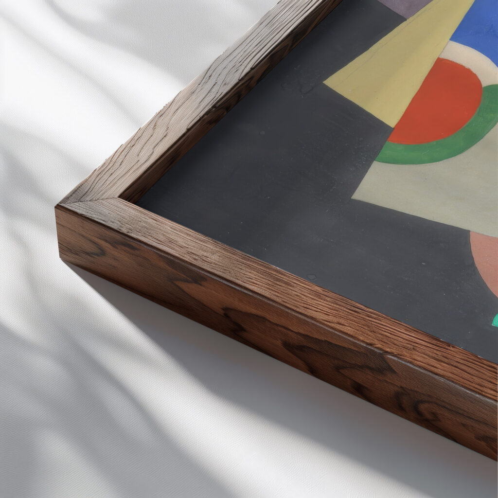 Composition 1923 Georges Valmier close up dark wood mockup