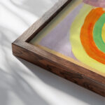 Composition 1930 Robert Delaunay close up dark wood mockup