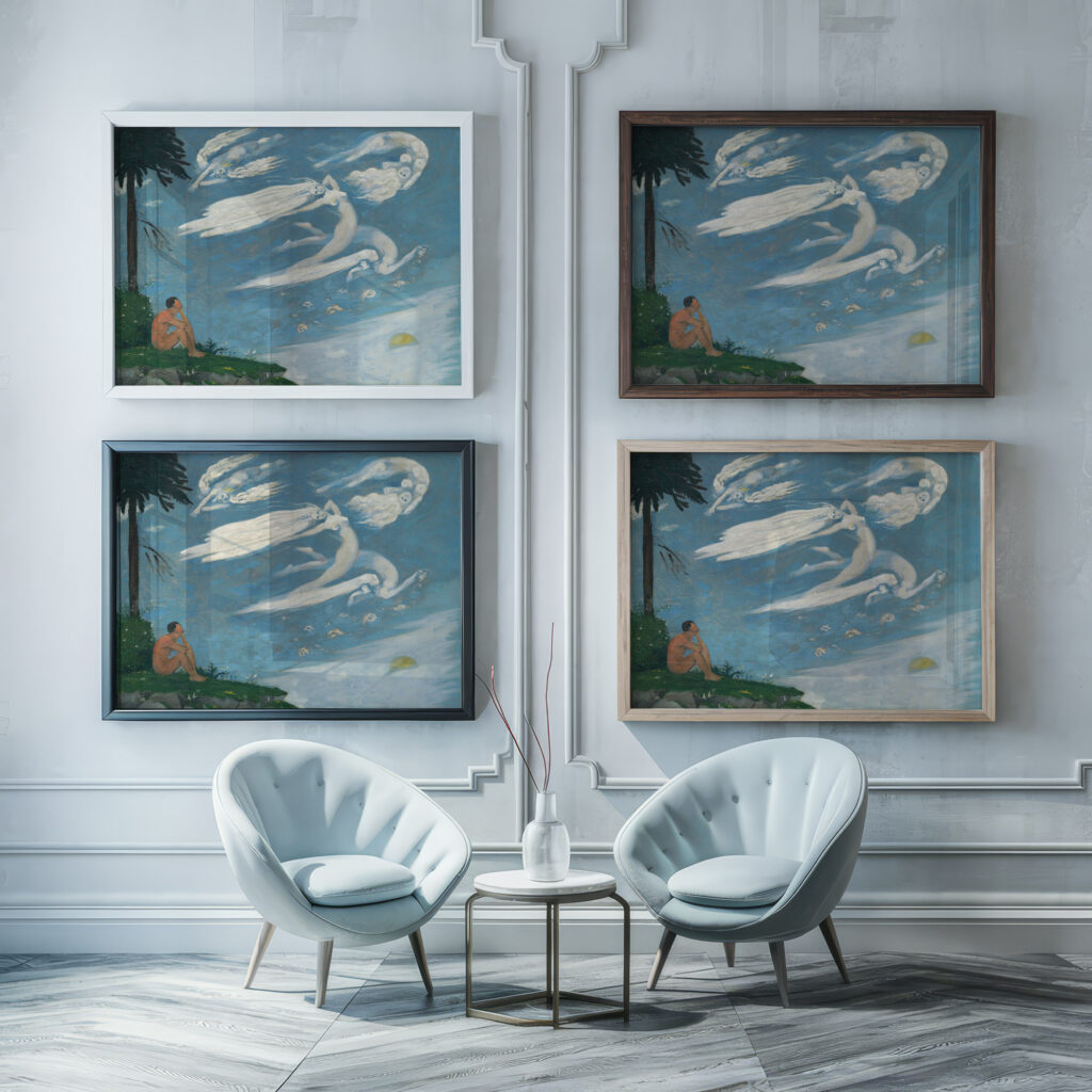 Composition 1930–1940 Arnold Peter Weisz Kubincan framed posters mockup