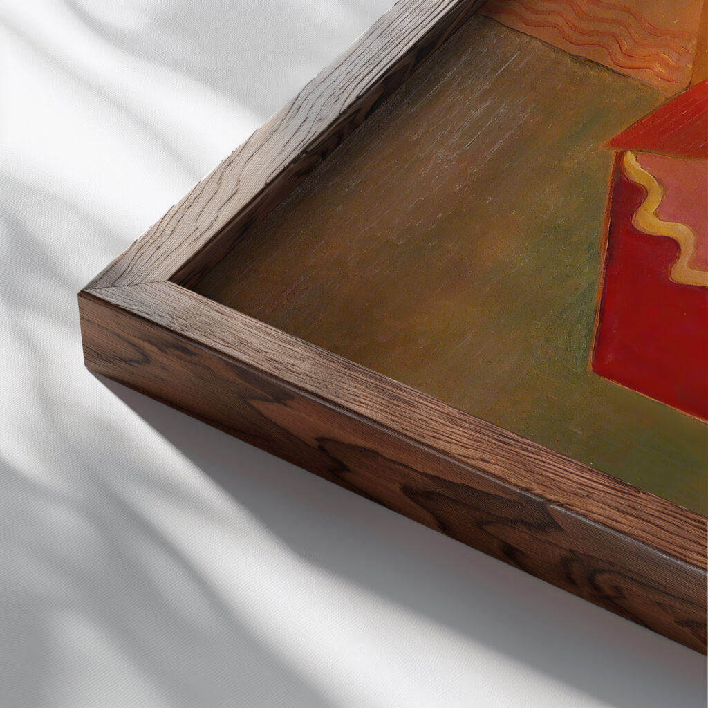 Composition 1946 Ole Kandelin 2 close up dark wood mockup