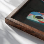 Composition 1946 Ole Kandelin close up dark wood mockup