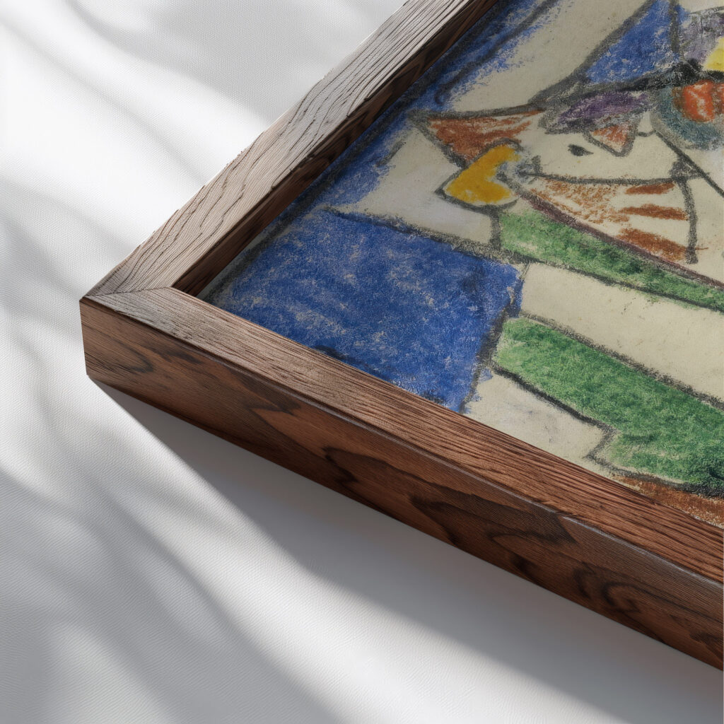 Composition Adolf Holzel close up dark wood mockup
