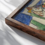 Composition Adolf Holzel close up dark wood mockup