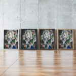 Composition Ca. 1920 Thorvald Hellesen framed posters mockup