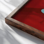 Composition G4 1926 Laszlo Moholy Nagy close up dark wood mockup