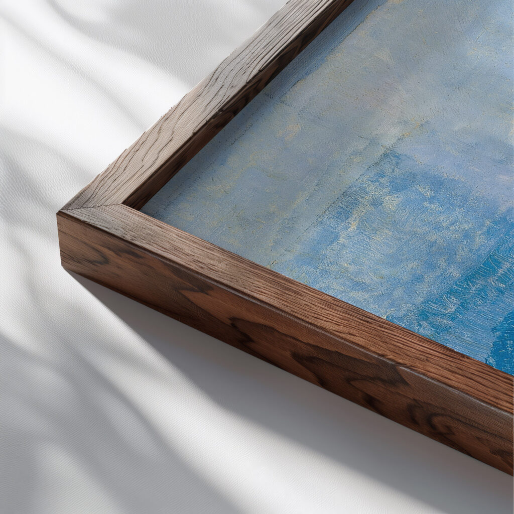 Composition II Still Life 1916 Theo van Doesburg close up dark wood mockup