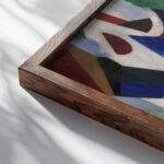 Composition II ca. 1916 Patrick Henry Bruce close up dark wood mockup