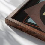 Composition Motif Decoratif circa 1925 1930 Georges Valmier close up dark wood mockup