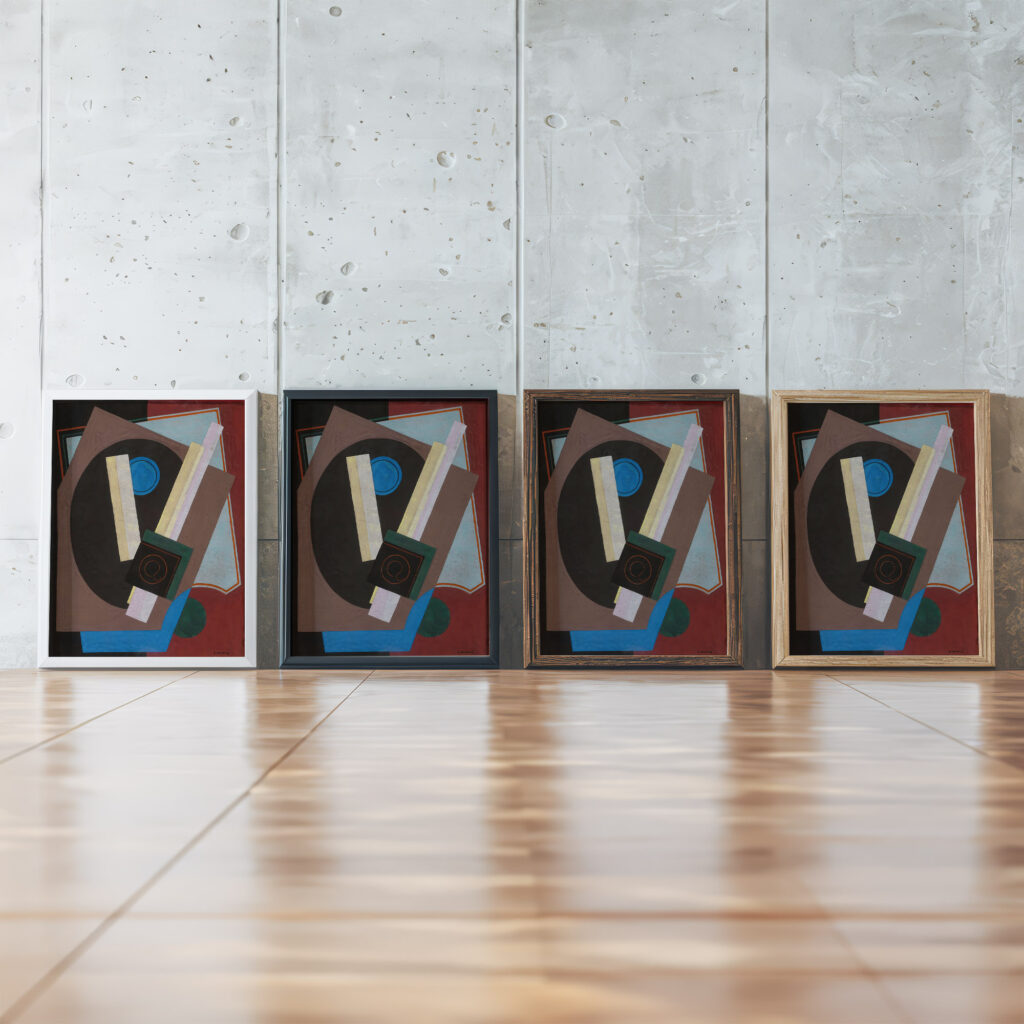 Composition Motif Decoratif circa 1925 1930 Georges Valmier framed posters mockup