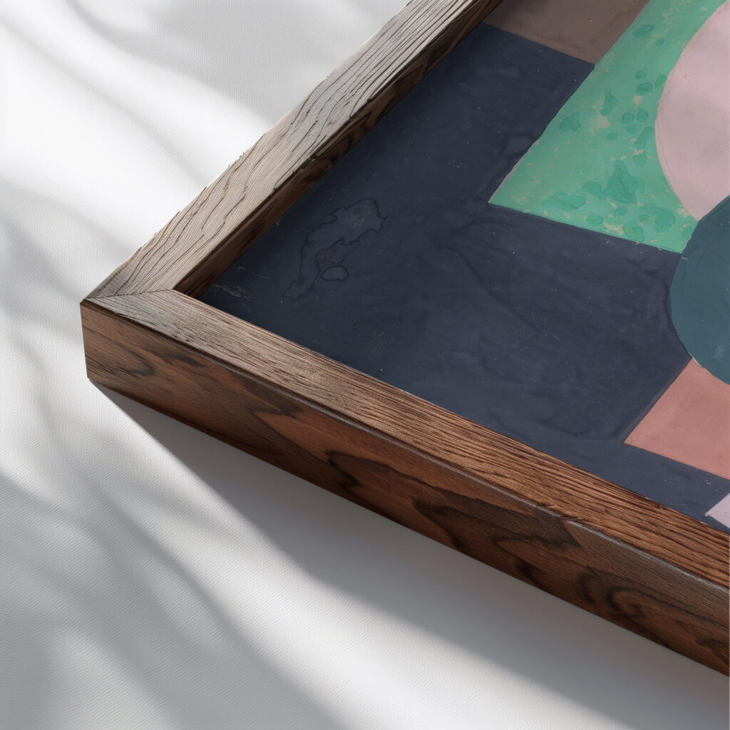 Composition No. 7888 ca. 1922–23 Georges Valmier close up dark wood mockup