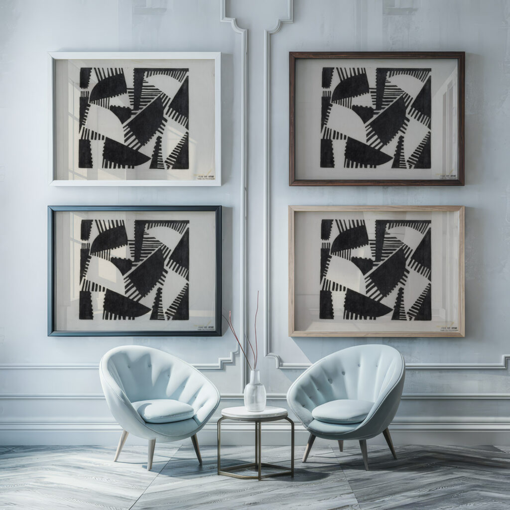 Composition Otto Freundlich 1 framed posters mockup