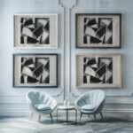 Composition Otto Freundlich 1 framed posters mockup