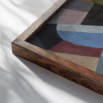 Composition Otto Freundlich close up dark wood mockup