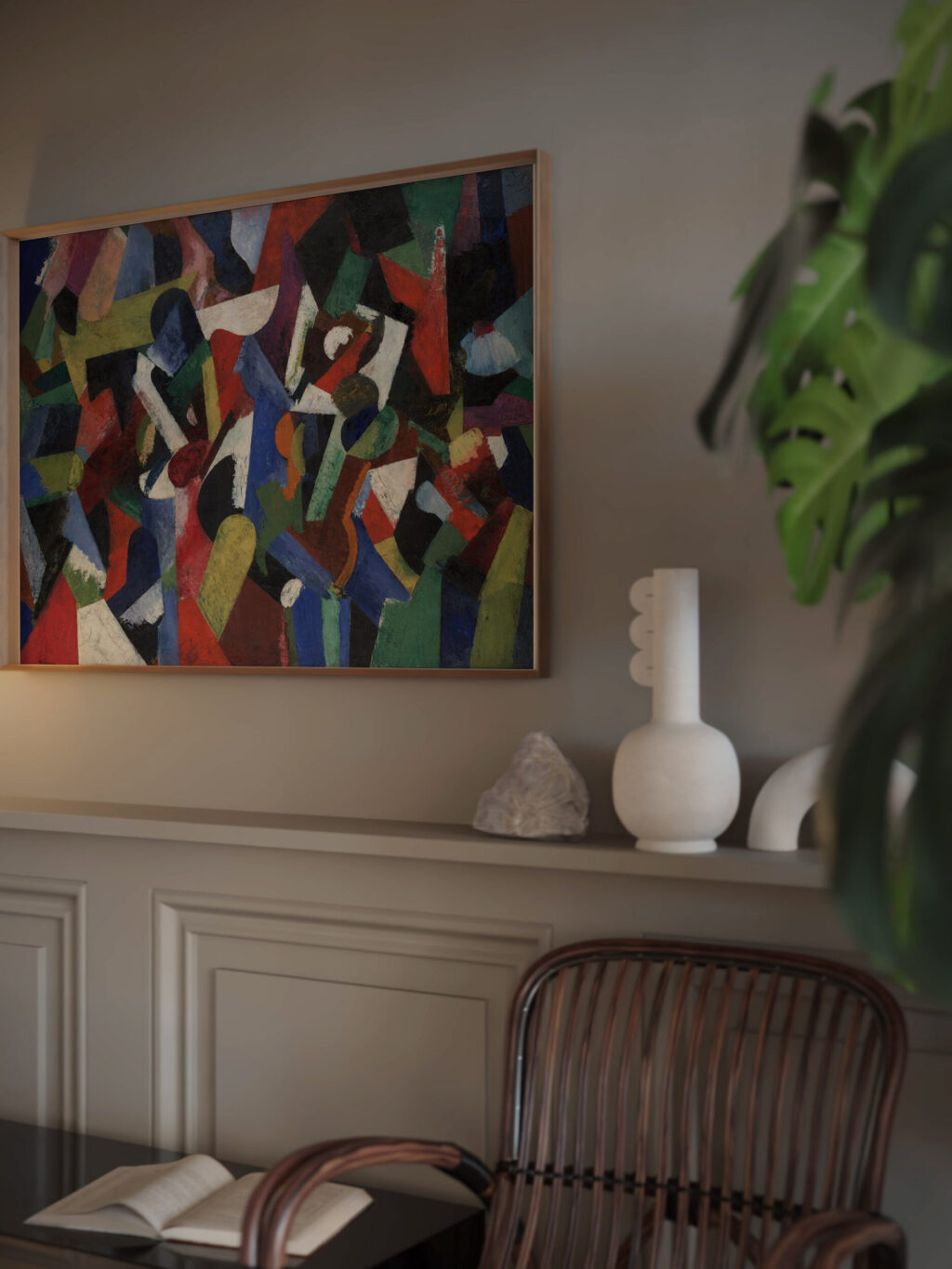 Composition V 1916 Patrick Henry Bruce video mockup