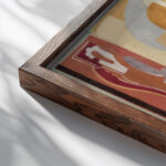 Composition a quatre elements 1923 Albert Gleizes close up dark wood mockup