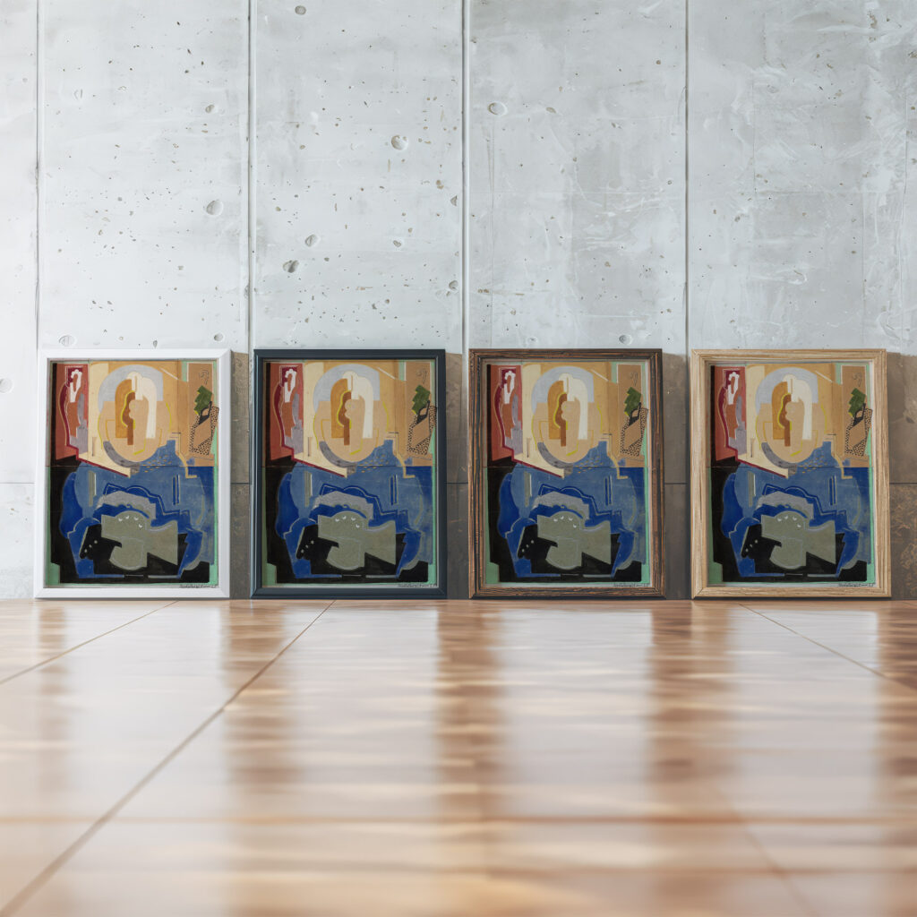 Composition a quatre elements 1923 Albert Gleizes framed posters mockup