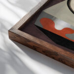 Composition abstraite Femme couchee 1931 Georges Valmier close up dark wood mockup