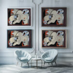 Composition abstraite Femme couchee 1931 Georges Valmier framed posters mockup