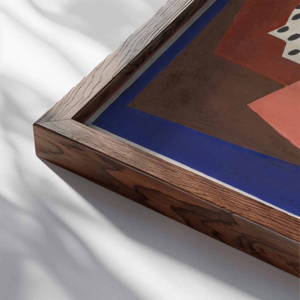 Composition au bol noir 1921 Albert Gleizes close up dark wood mockup