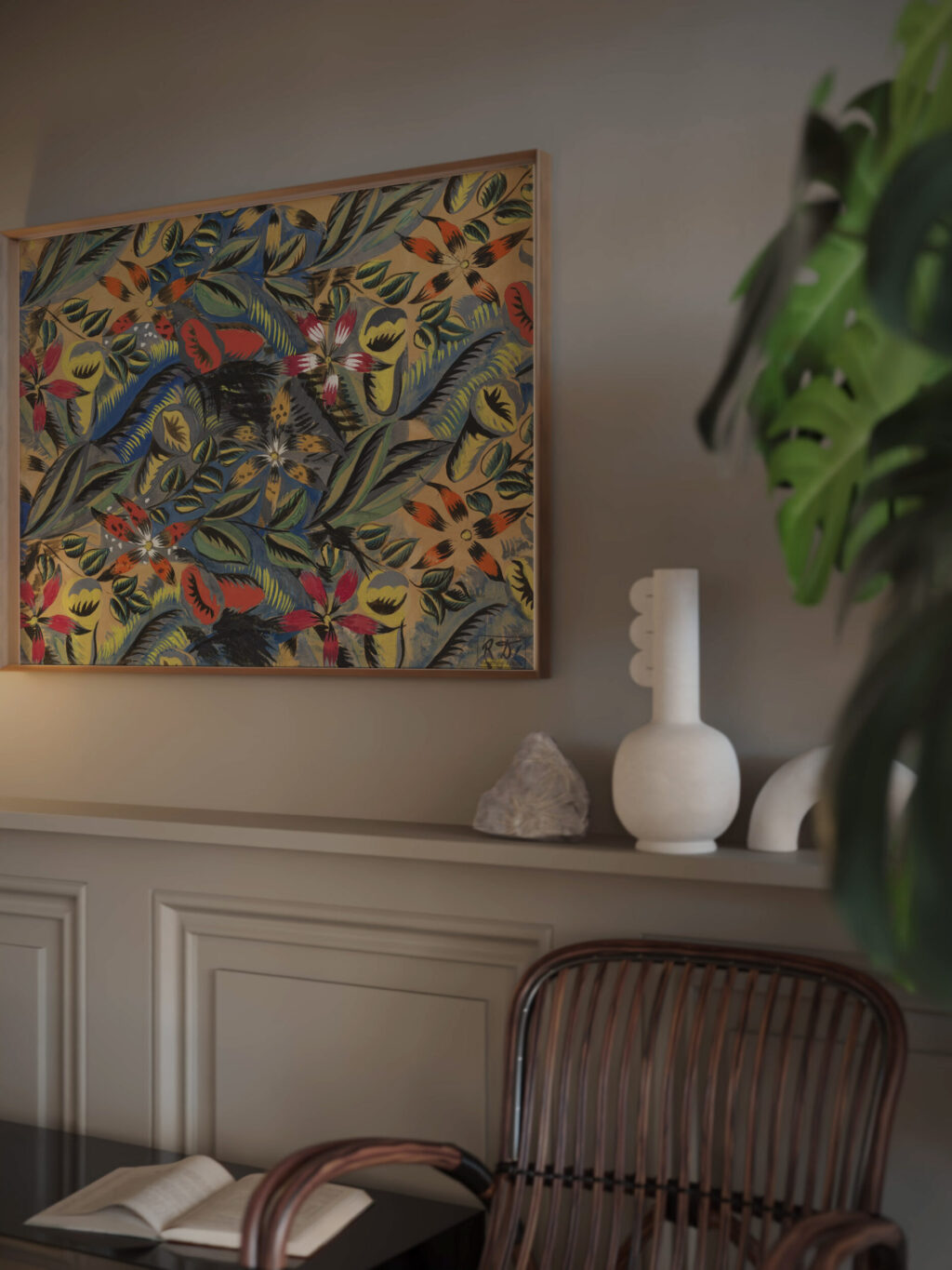 Composition florale aux amarilis Raoul Dufy video mockup