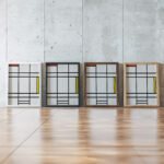 Composition in White Red and Yellow 1936 Piet Mondrian framed posters mockup