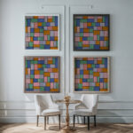 Composition in dissonances 1919 Theo van Doesburg framed posters mockup