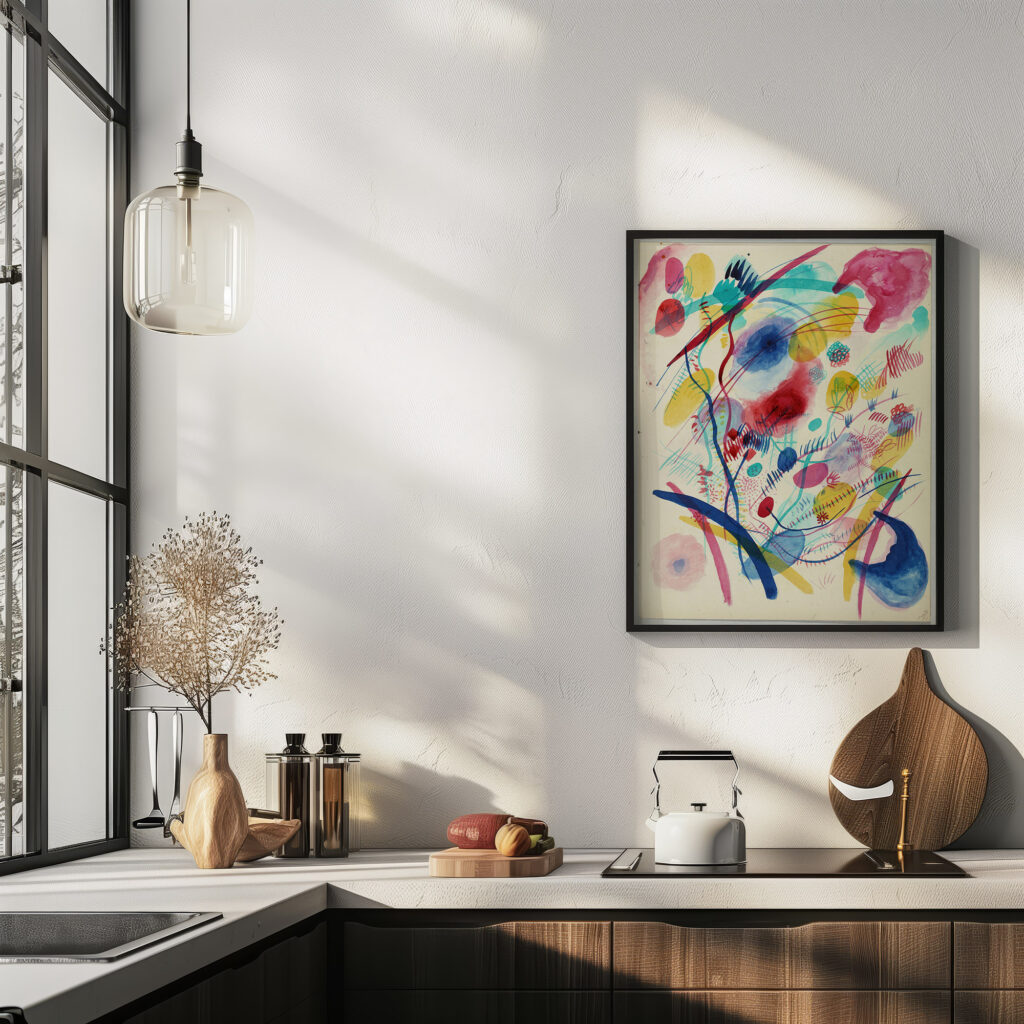 Composition in red blue green and yellow 1913 Wassily Kandinsky 6 mockup