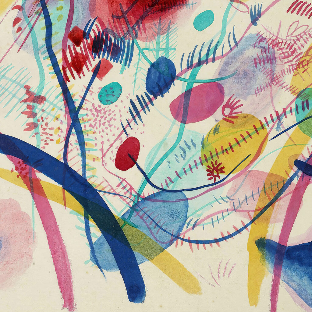 Composition in red blue green and yellow 1913 Wassily Kandinsky 8 mockup