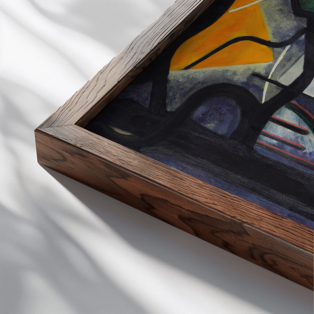 Composition no. 23 1915 Jacoba van Heemskerck close up dark wood mockup