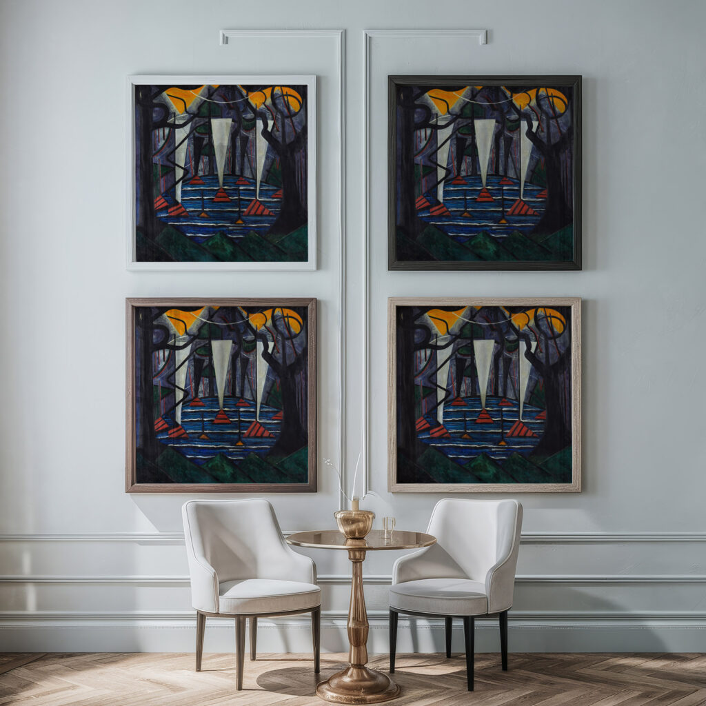 Composition no. 23 1915 Jacoba van Heemskerck framed posters mockup