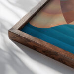 Composition no. 61 1939 Stuart Walker close up dark wood mockup