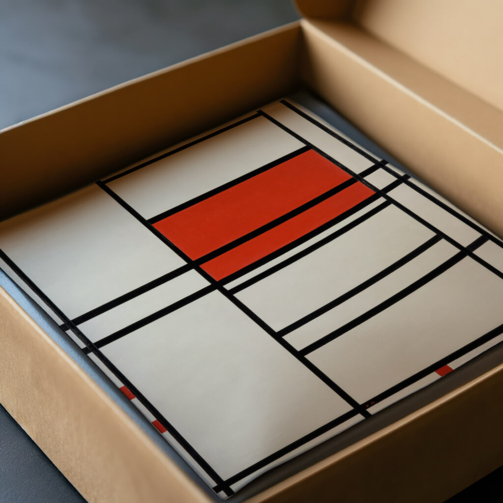 Composition of Red and White Nom 1Composition No. 4 with red and blue 1938–42 Piet Mondrian video mockup