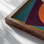 Composition ou Peinture objet 1921 Albert Gleizes close up dark wood mockup