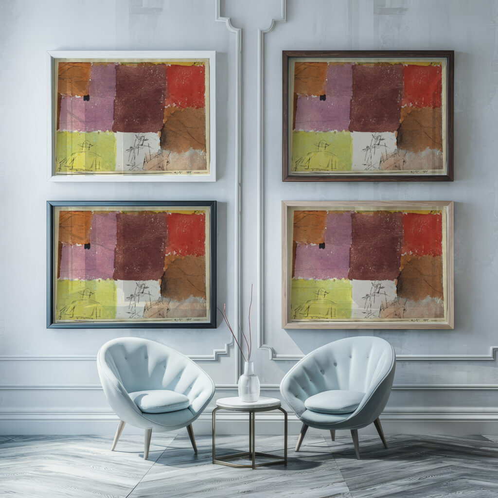 Composition with Figures 1915 Paul Klee framed posters mockup