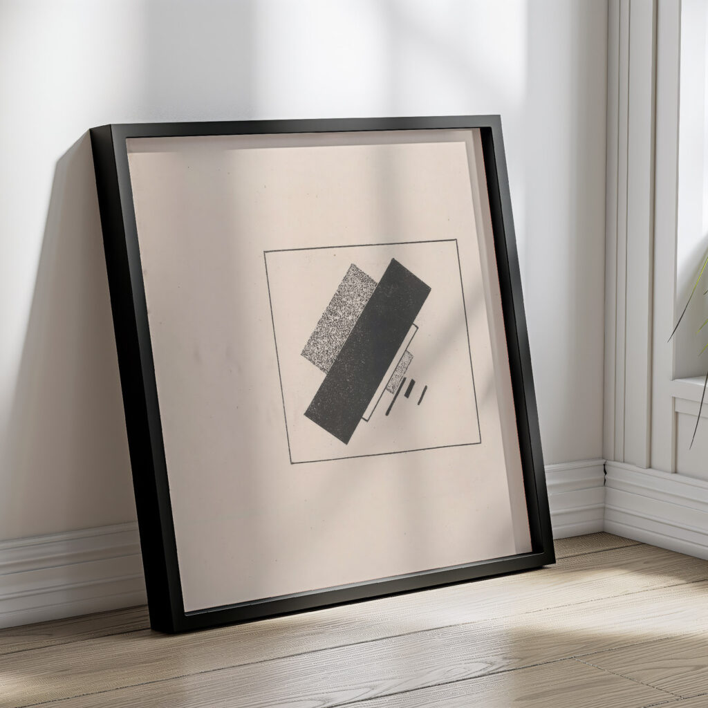 Composition with Four Black One White and Two Grey Elements 1920 Kazimir Malevich 4 mockup