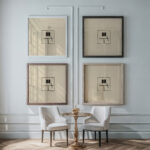 Composition with Two Equal and Parallel Rectangles 1920 Kazimir Malevich framed posters mockup