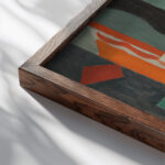 Composition with a Head Ca. 1925 Ragnhild Kaarbo close up dark wood mockup