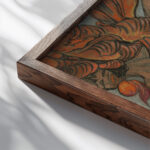 Composition – Temptation of Adam 1920 Stanislaw Ignacy Witkiewicz close up dark wood mockup