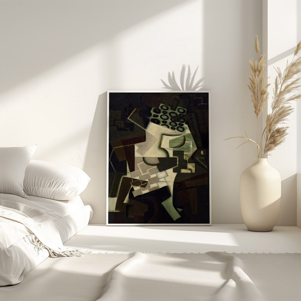 Compotier et nappe a carreaux Fruit Dish on a Checkered Tablecloth 1917 Juan Gris 4 mockup