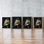 Compotier et nappe a carreaux Fruit Dish on a Checkered Tablecloth 1917 Juan Gris framed posters mockup